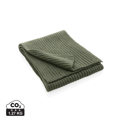 IMPACT AWARE™ POLYLANA® KNITTED SCARF 180 x 25CM in Green.