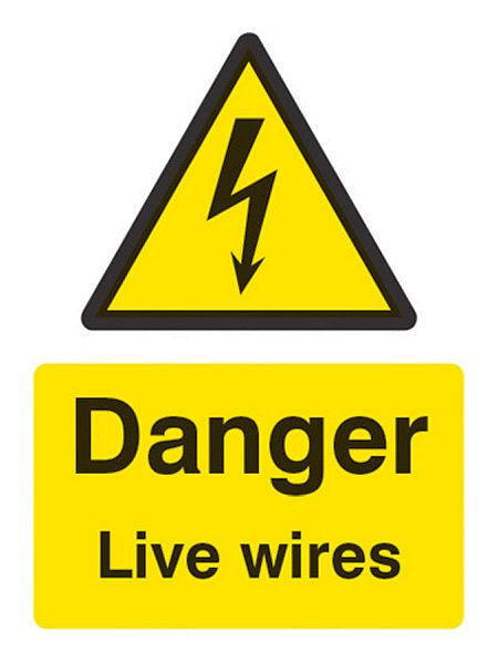 Danger live wires