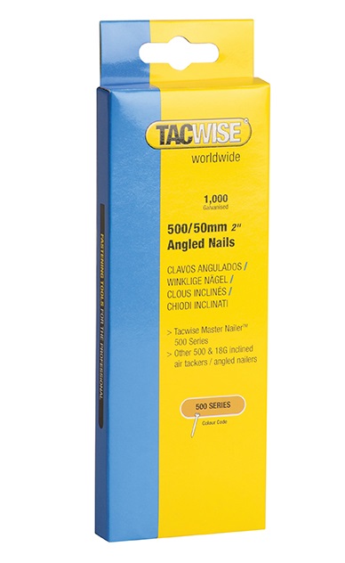 Tacwise 500 18 Gauge 50mm Angled Brads (1000)