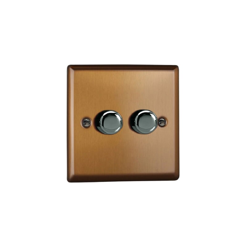 Varilight Urban V-Pro 2G LED Dimmer Brushed Bronze Standard Plate