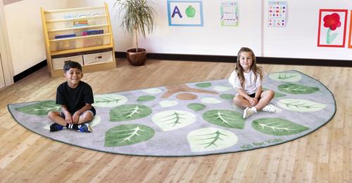 The new natural world semi circle placement carpet