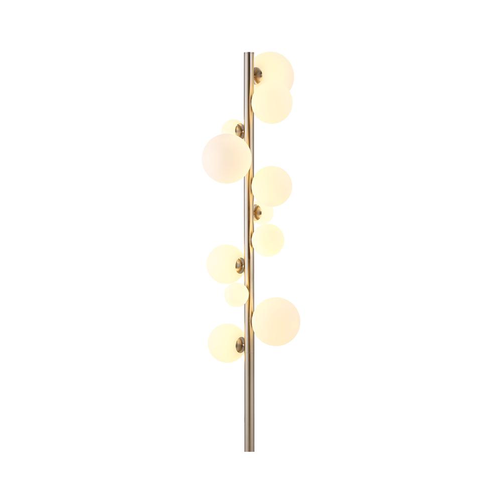 Luxuria Thorne Floor Lamp 11xG9 Satin Nickel Opal Glass