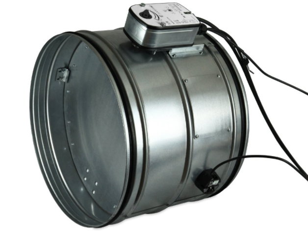 DK-PKIR-E60S-225-DV9-SR. 100mm fire damper with modulating spring return actuator