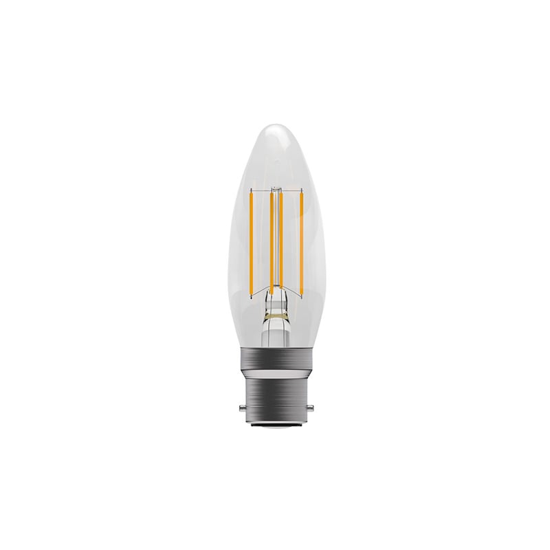 Bell Non-Dimmable Clear LED Filament Candle B22 2700K 3.3W