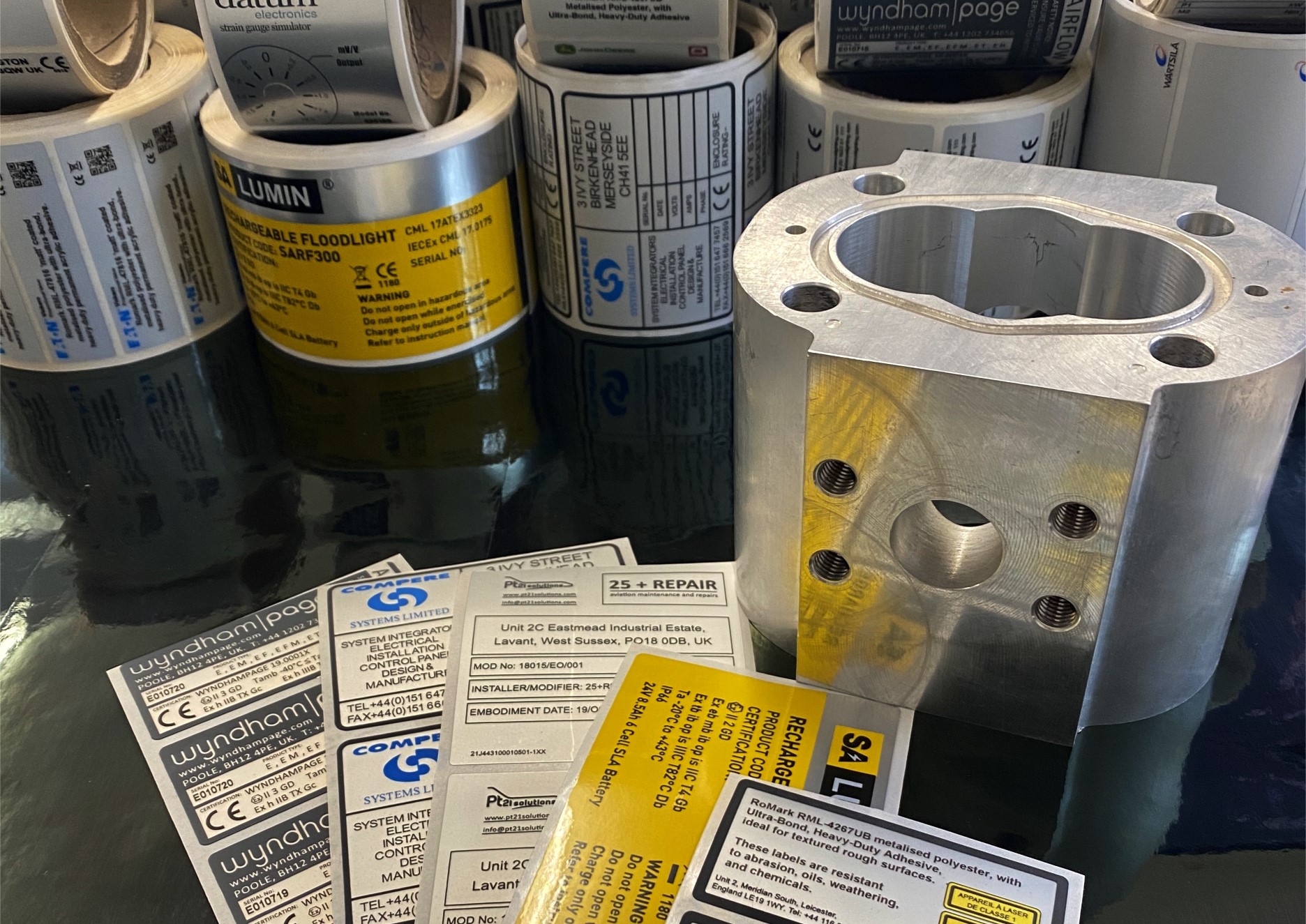 Industrial Labels For Voltage And Batch Information