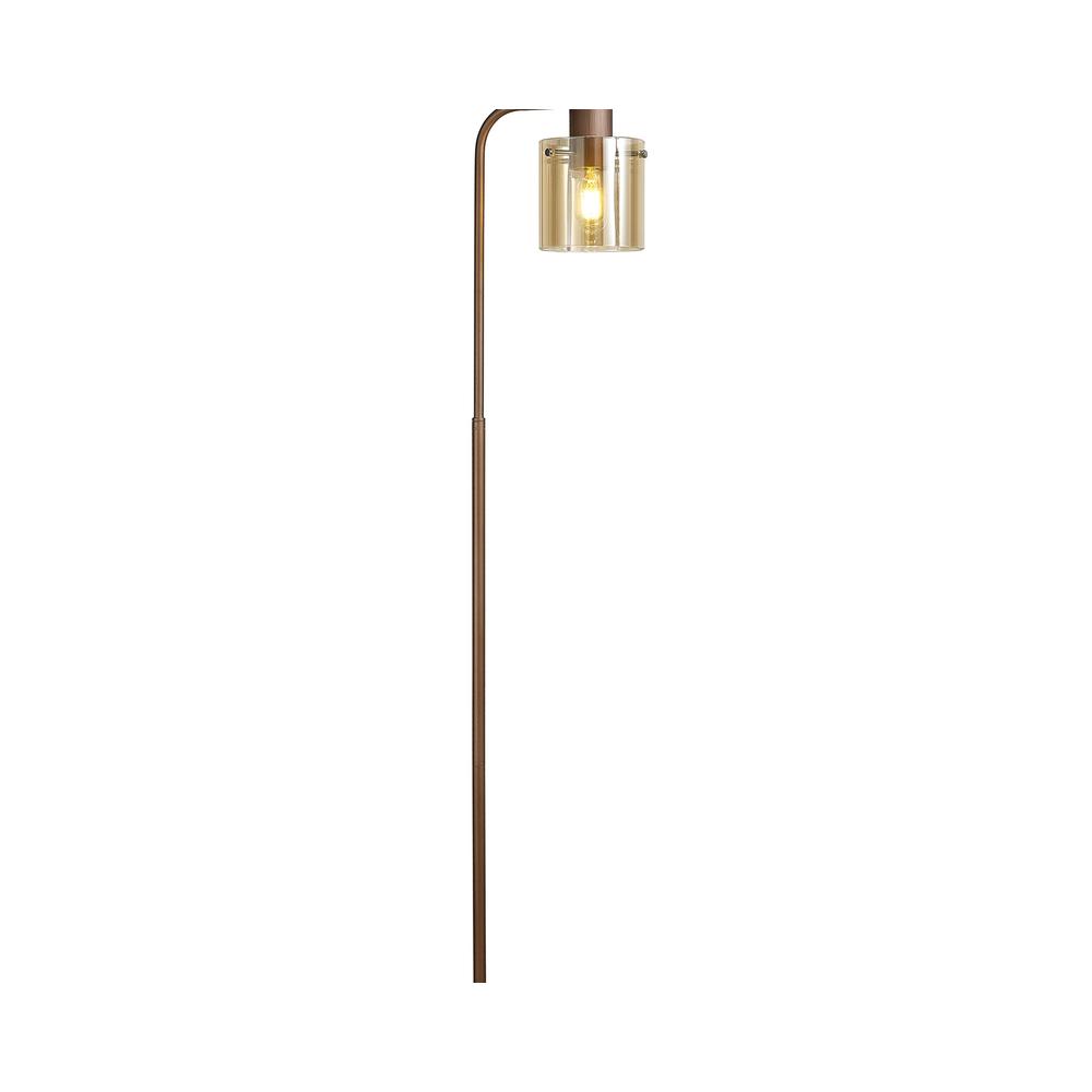 Luxuria Fusion Floor Lamp 1 Light E27 Mocha / Amber Glass