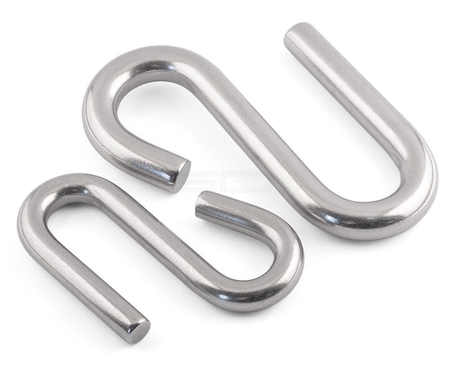 Long Arm S Hooks - 316 / A4 Stainless Steel