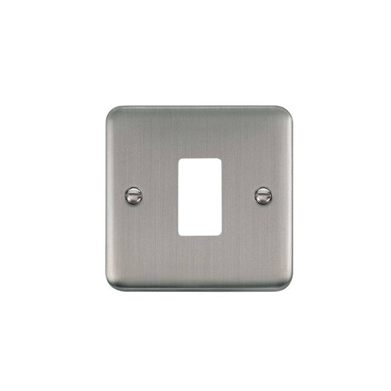 Click GridPro Deco Plus 1 Gang Frontplate Stainless Steel