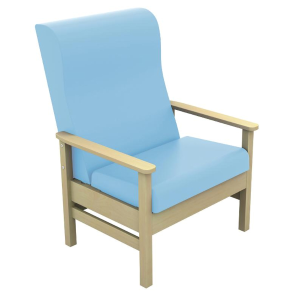 Atlas High Back Bariatric Arm Chair - Cool Blue