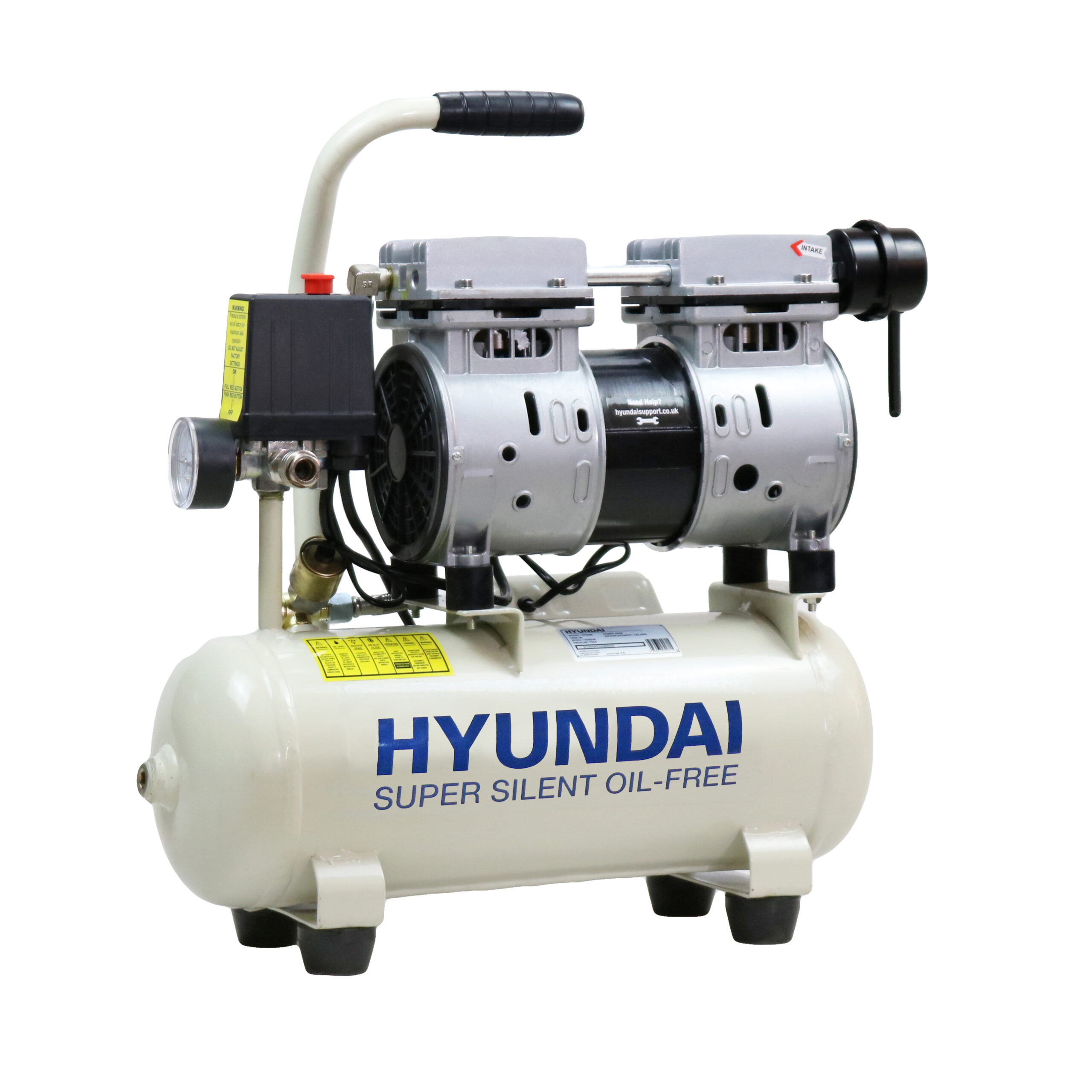 Hyundai HY5508X 4CFM, 550w, 0.75HP, 8 Litre Oil Free Direct Drive Silenced Air Compressor