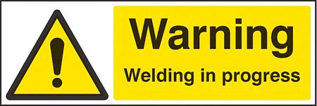 Warning welding in progress