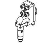 Axial geared-down 2:1 driven tool H&#61;110mm