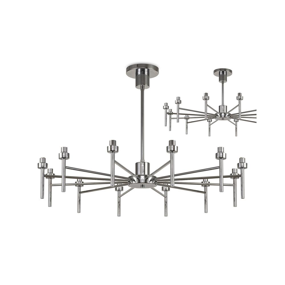 Luxuria Apex 85cm Polished Chrome 12 Light G9 Universal Telescopic/Semi Flush