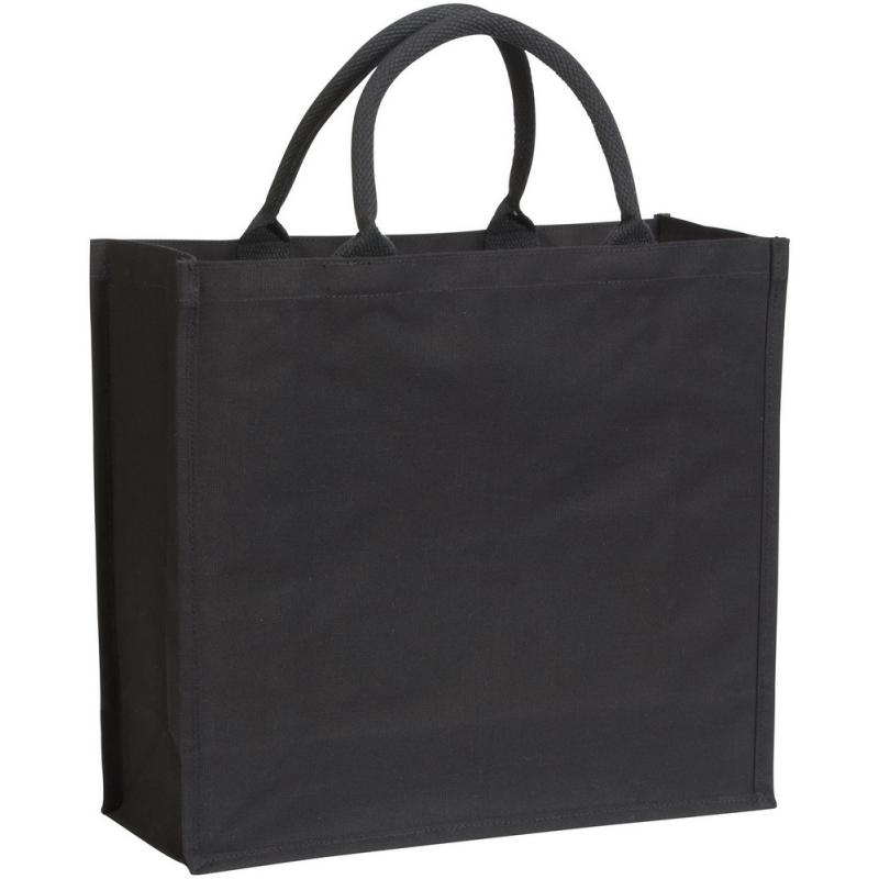 Broomfield Laminated  Canvas Tote Black