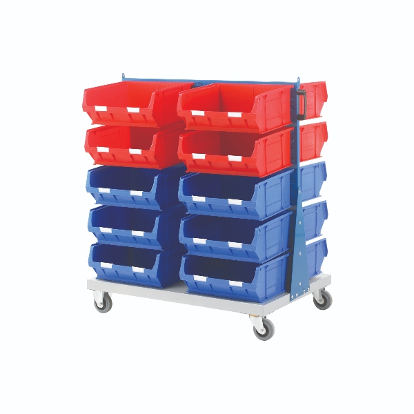 Trolley With 20 TC6 Bins Red & Blue