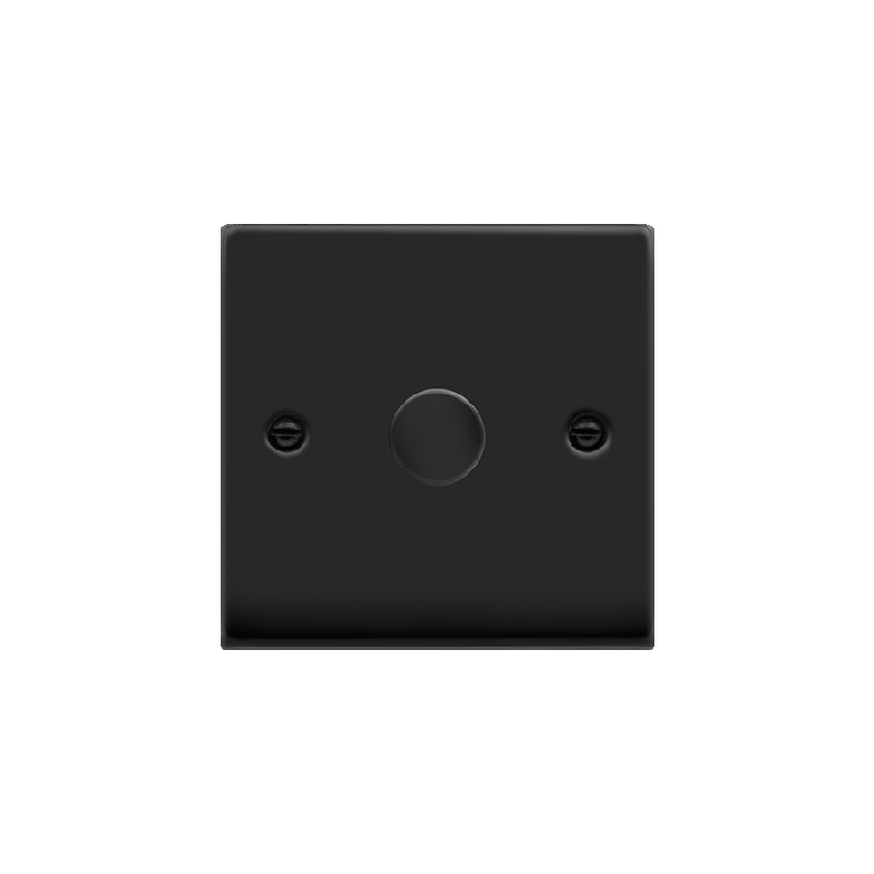 Click Deco 1 Gang 2 Way 100W LED Dimmer Switch Matt Black