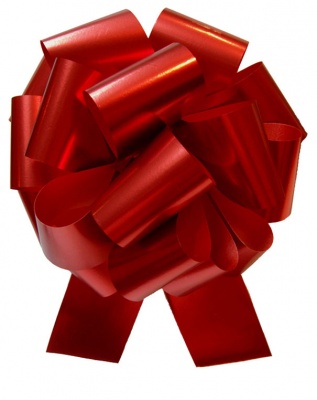 Pull Bows - 50mm - MATT METALLIC RED (pk 10)