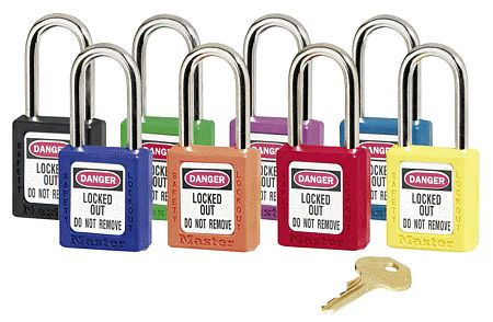 Safety Lockout Padlock, Keyed Different, Teal