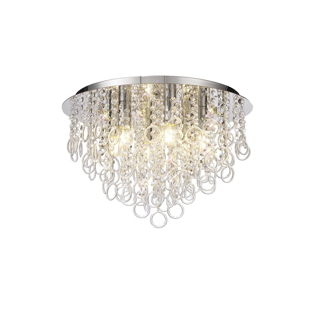 Luxuria Radiancia 46cm Ceiling Light E14 Polished Chrome/Crystal