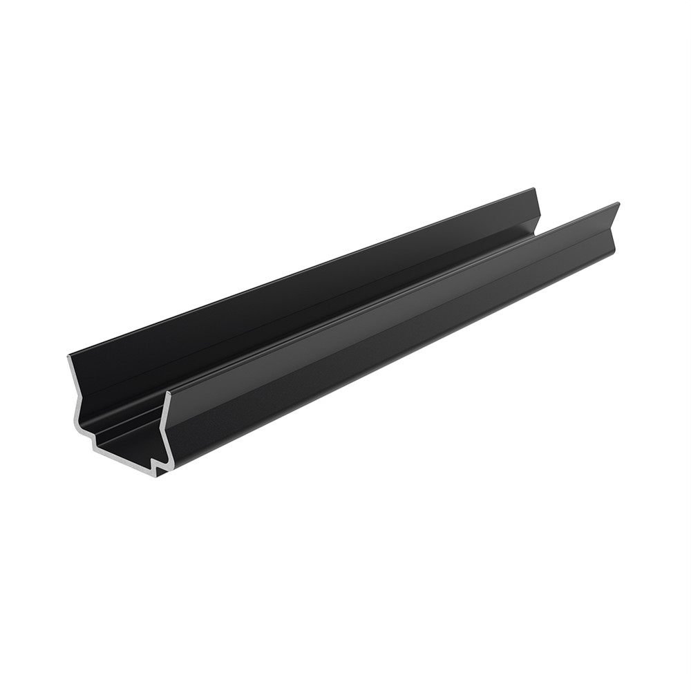 Balcony Board Drainage Channel 4800mm Lg Black RAL 9005 Finish - Aluminium