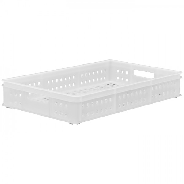 30 Litre Plastic Stacking Bakery Tray with Perforated Base and Sides