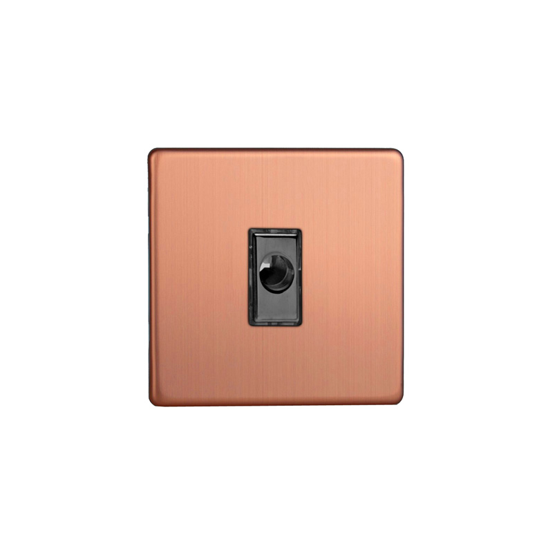 Varilight Urban 16A Flex Outlet Plate Brushed Copper Screw Less Plate