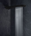 Dorsal Matt Black Rain & Waterfall Shower Head (75EMB)