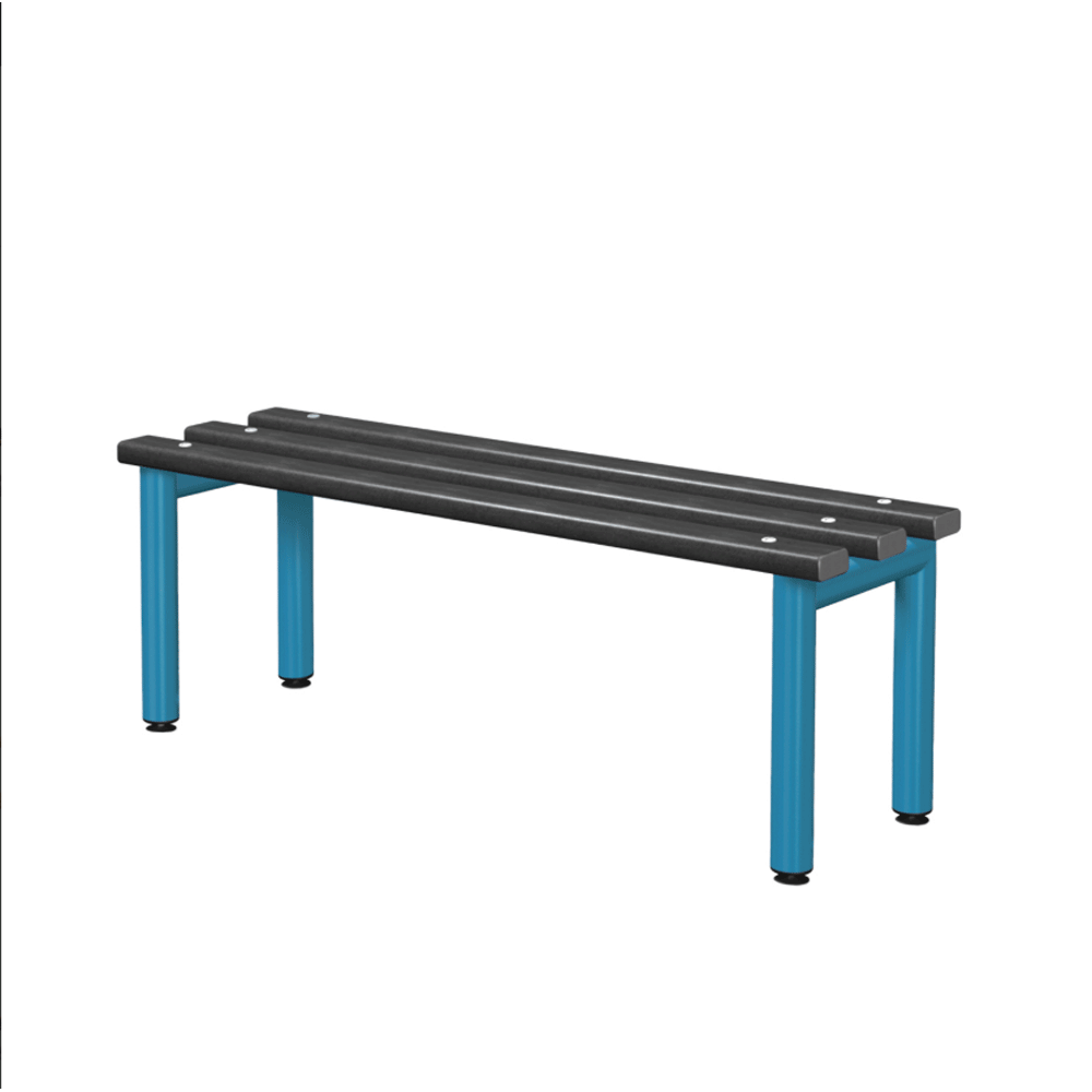 Black Polymer Slatted Benches 305mm deep
