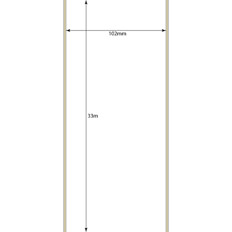 102mm x 33m Inkjet High Gloss Paper Label, Permanent Adh. (38mm Core/95mm OD)