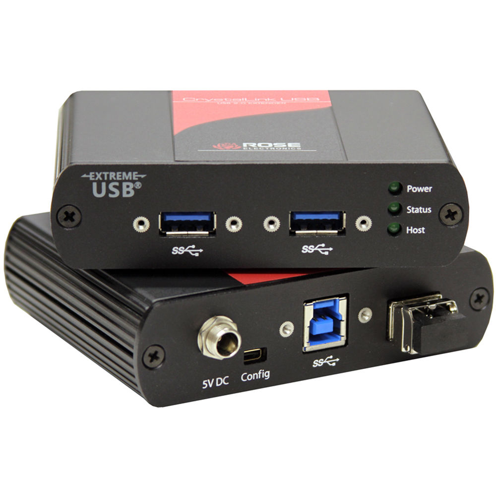 CLK-2U3FMB-100M - Rose - CrystalLink USB 3.1 fiber Dual Port Multi-mode fibre Extender - Secure USB device connection, 330ft (100m)