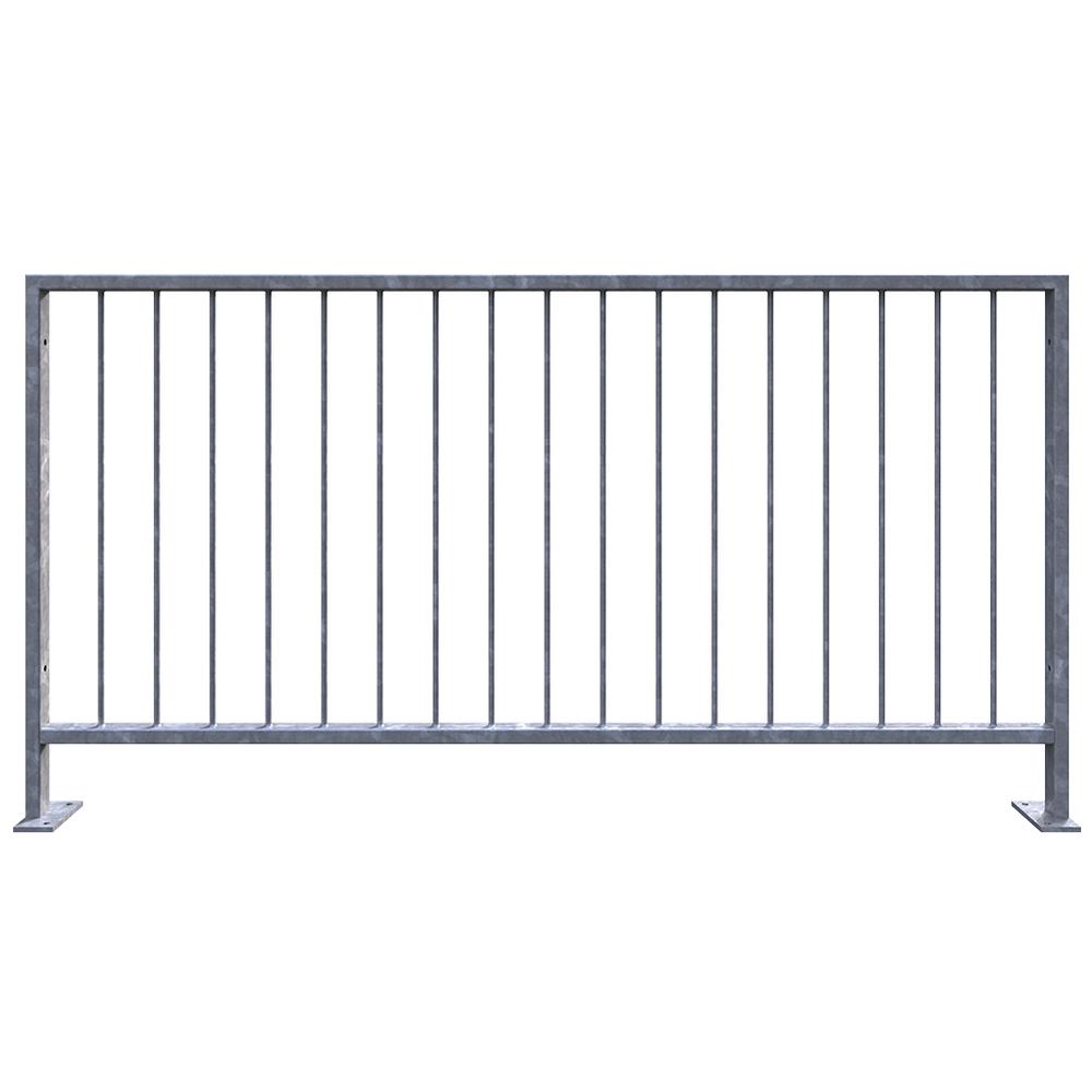 Pedestrian Barrier - 12mm Bar Pattern 1With Base Plate 150mm x 75mm