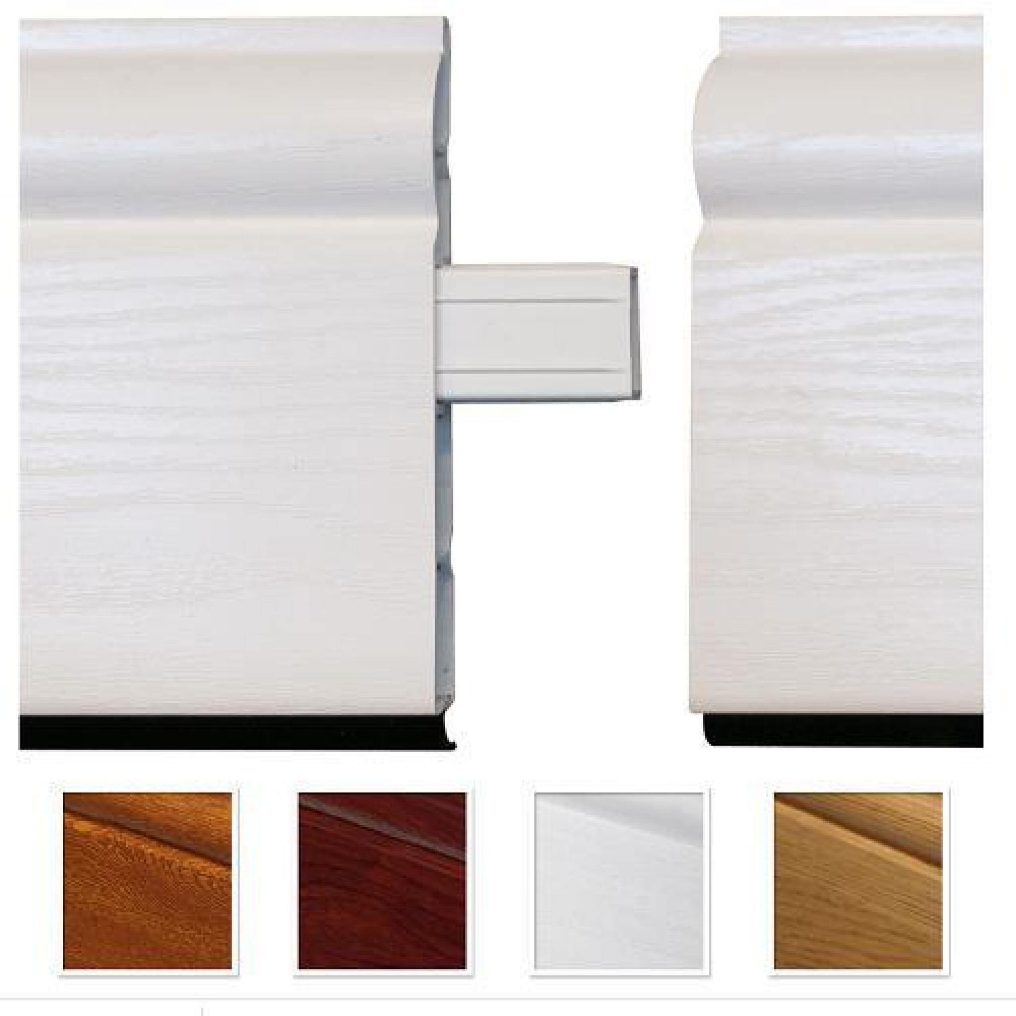 150mm White UPVC Skirting Inline Joint - Chamfered (10 Pack)
