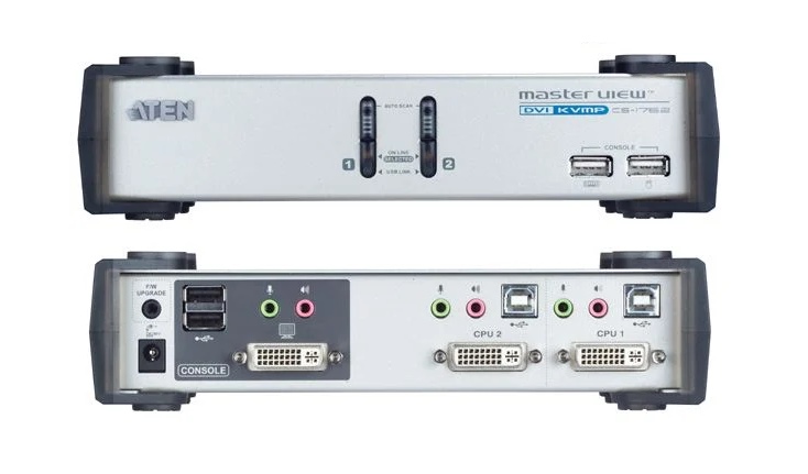 CS1762 - ATEN - 2 Port DVI & USB Desktop KVM Switch with Multimedia Audio and Mic connection (with x1 KVM Cable) CS1762A old model *SPECIAL OFFER PRICE*