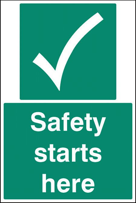 Safety starts here floor graphic 400x600mm