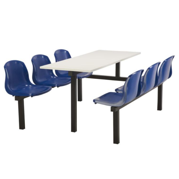 CU90 - 6-Seater Harvey Canteen Unit - 1 Way Access, Blue, White