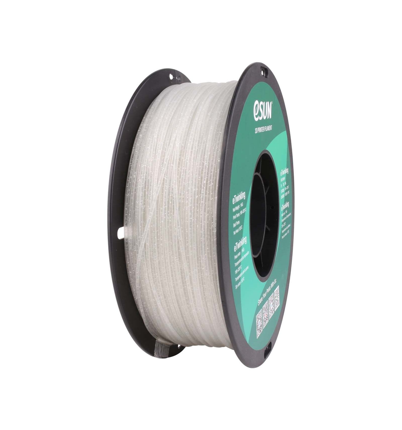 eSUN eTwinkle PLA Clear-Silver1.75mm 1Kg 3D Printing filament