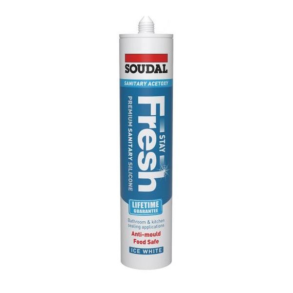 Soudal Stay Fresh Sanitary Silicone White