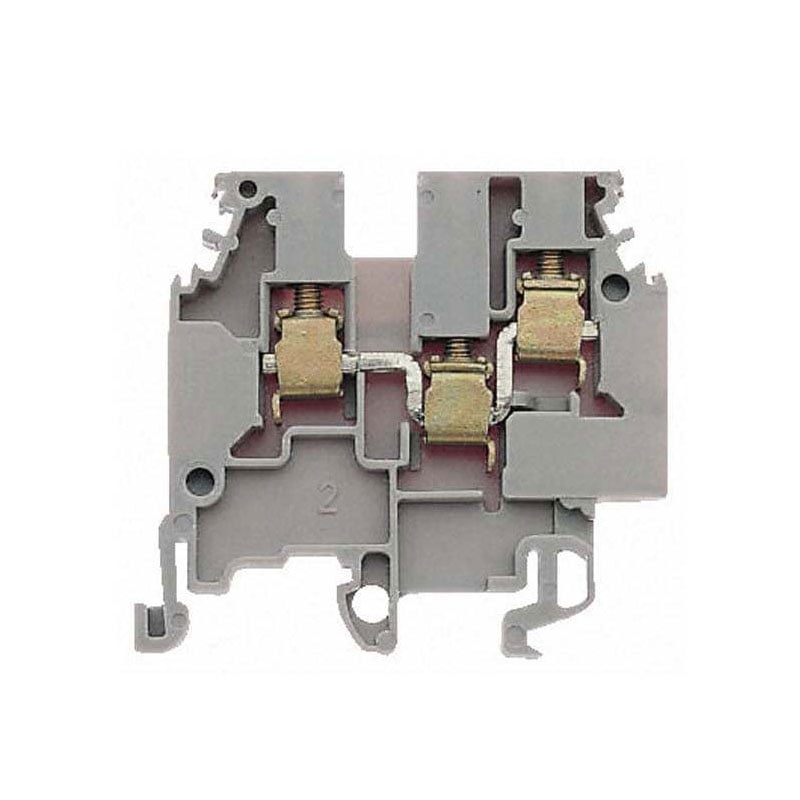 ABB / Entrelec Din Rail Terminal 4mm 1 In 2 Out Grey