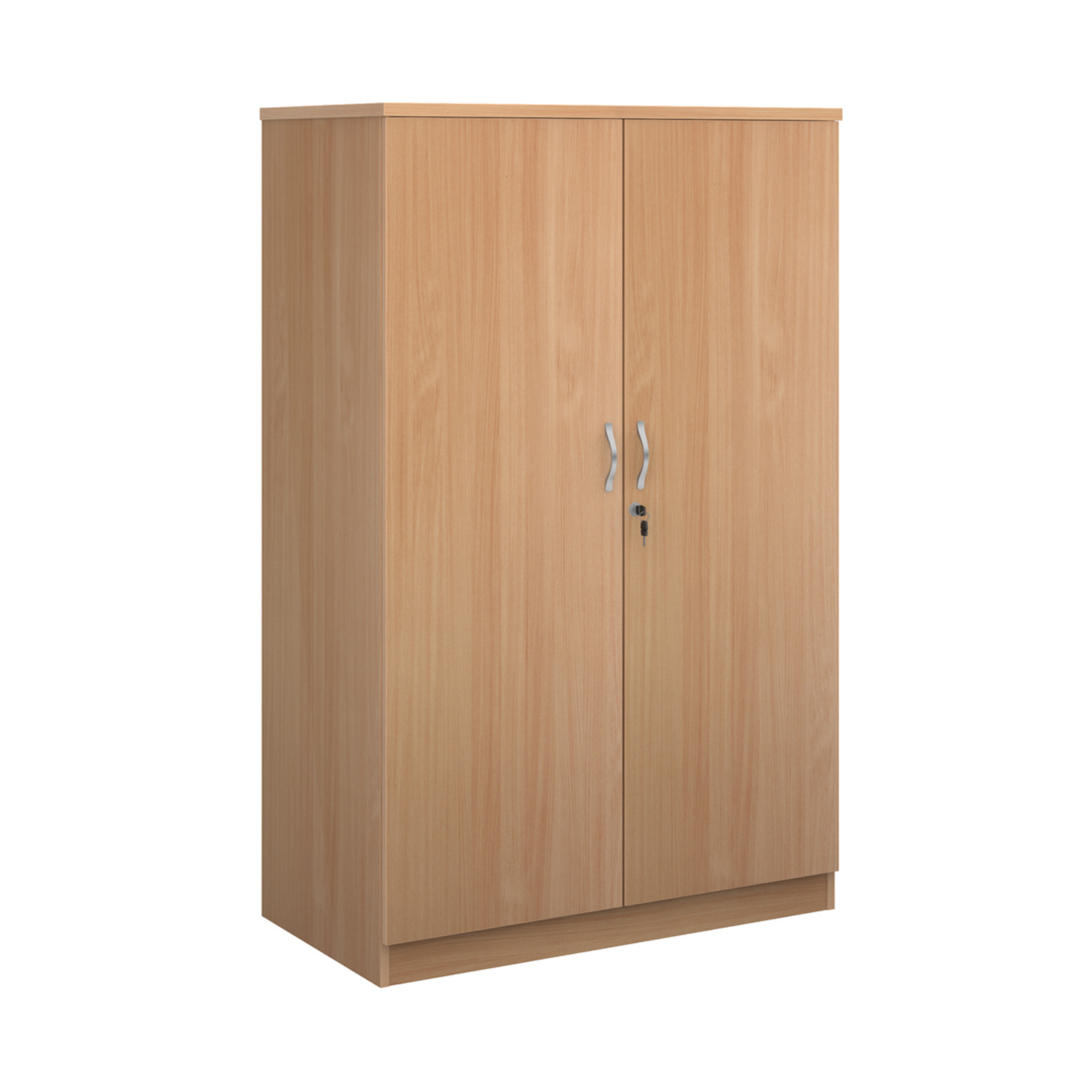 Deluxe Double Door Cupboard with 3 Shelves - Beech