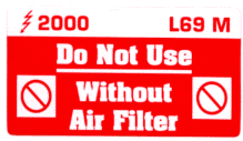 L069 M - Do Not use without Air Filter (Medium)
[L69M]