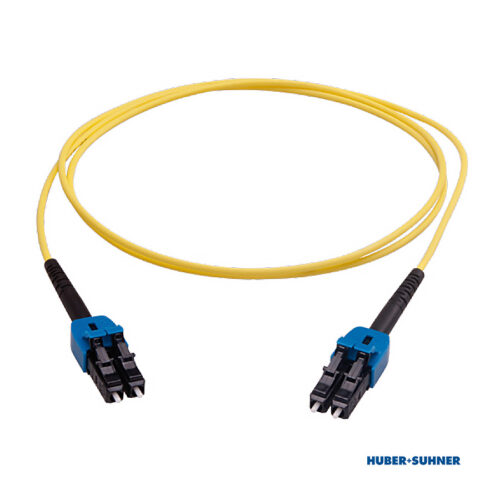HUBER+SUHNER Single Mode LC Uniboot UPC Duplex Fibre Patch Lead