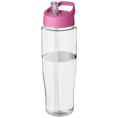 H2O ACTIVE® TEMPO 700 ML SPOUT LID SPORTS BOTTLE in Clear Transparent & Pink.