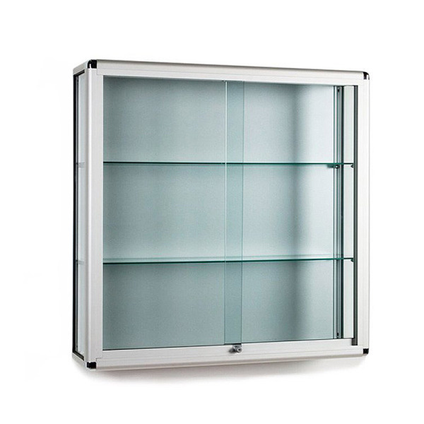 Wall Mounted 3 Shelf Lockable Display Cabinet