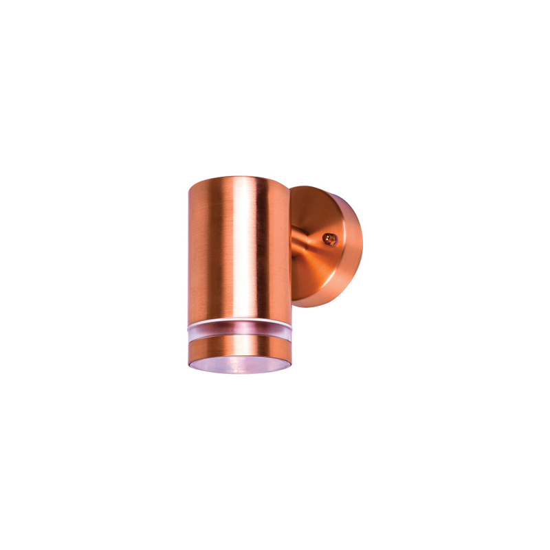 Integral Outdoor Stainless Steel GU10 Down Wall Light Copper