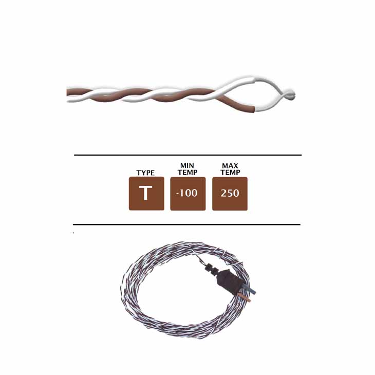 TA01-V -T Type Fine Wire Thermocouple - Various Lengths