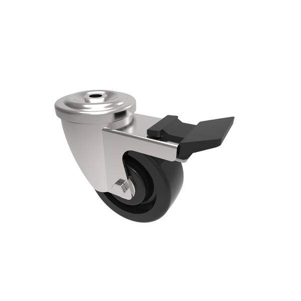 Phenolic Bolt Hole Swivel Castor Brake 100mm 220kg Load