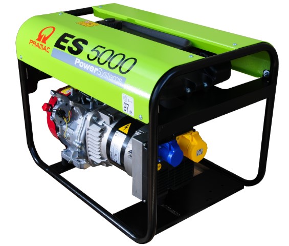 Pramac ES5000 5.1kVA 4.6kW Honda Powered Petrol Generator with Long Run Fuel Tank 230/115V