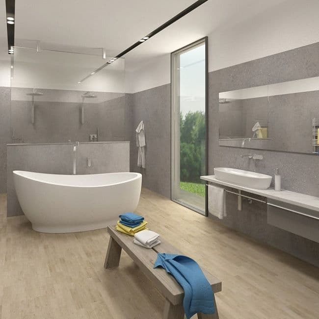 New Cool Greystone Bathroom and Shower Panel