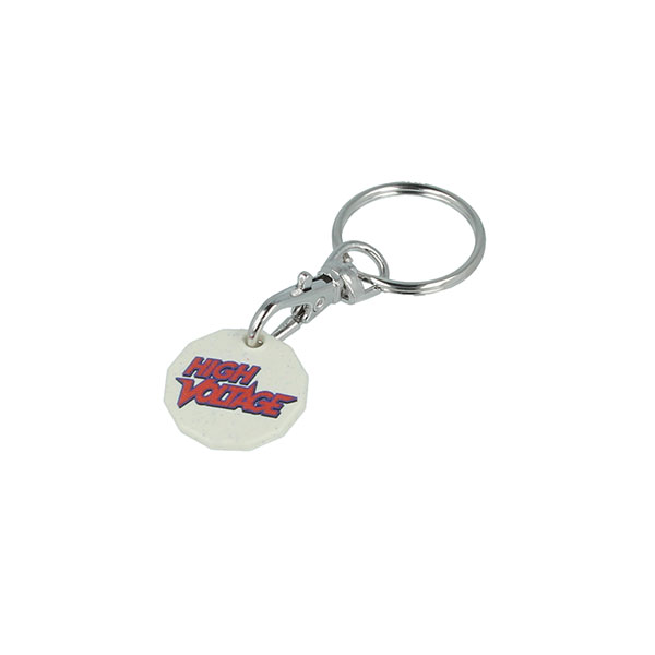 rHIPS.b Plastic Trolley Token Key Ring