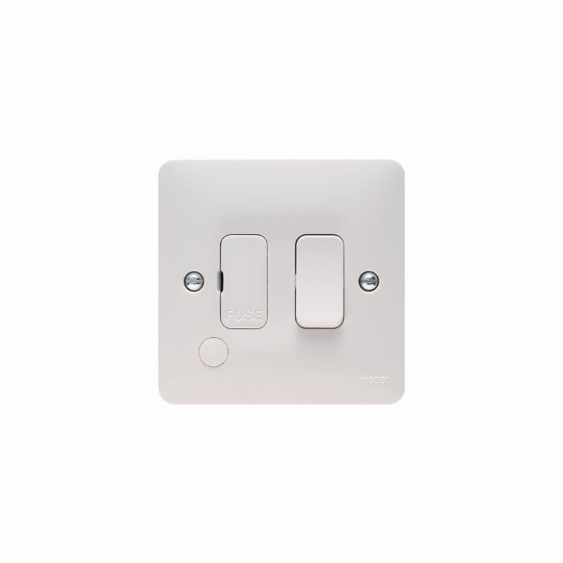 Hager Sollysta 13A Switched Fused Connection Unit With Flex Outlet